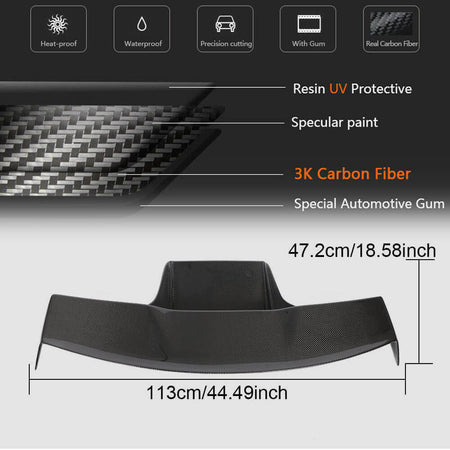 Mercedes Benz W176 2013-2018 Rear Roof Spoiler Carbon Fiber-Ahacarbon
