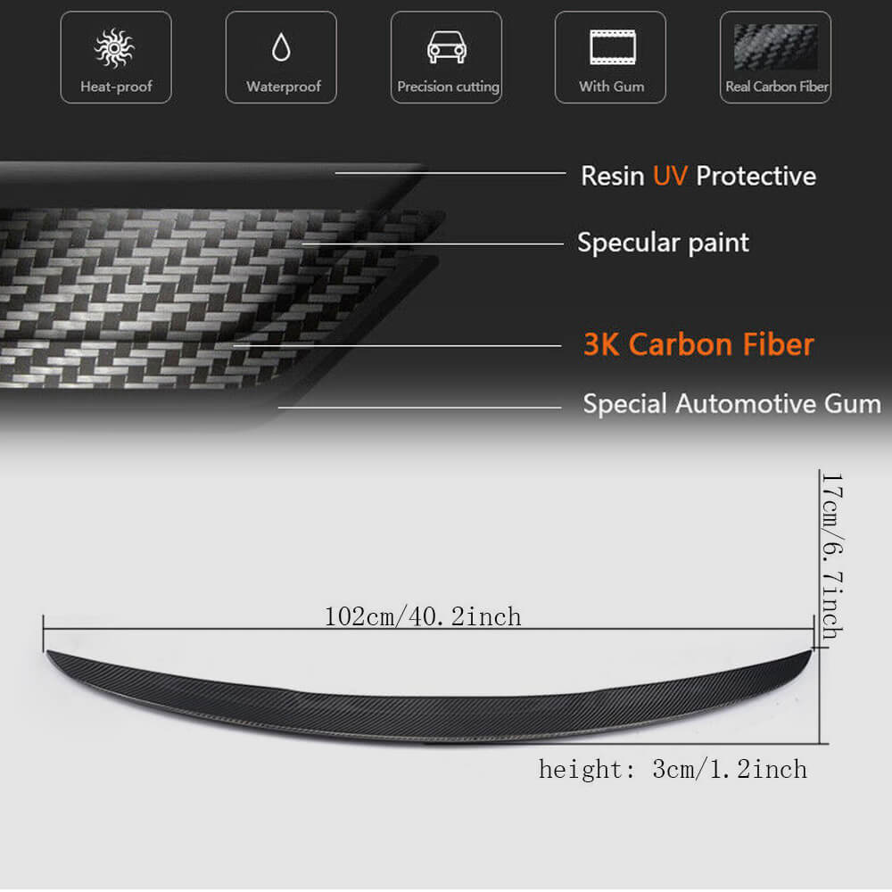Mercedes Benz W176 A180 A200 A250 A45 2013-2018 Rear Roof Spoiler Carbon Fiber/FRP-Ahacarbon