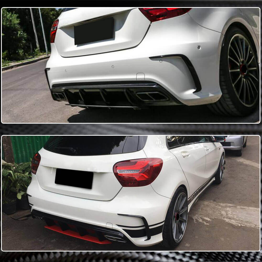 Mercedes Benz A Class W176 A200 A250 Sport 2013-2018 Rear Bumper Vents Carbon Fiber-Ahacarbon