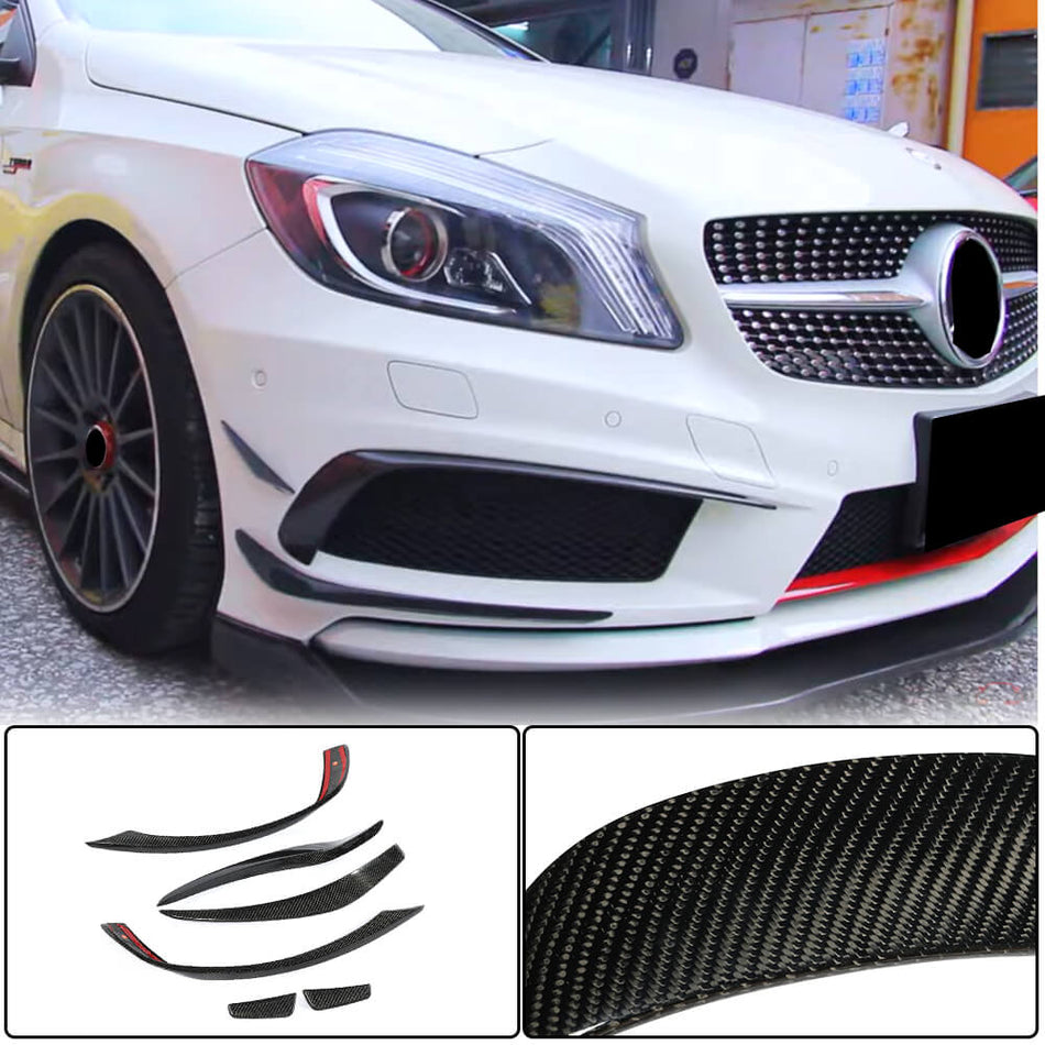 Mercedes Benz W176 A200 A250 Sport A45 AMG Pre-facelift 2013-2015 Front Bumper Vents Carbon Fiber-Ahacarbon