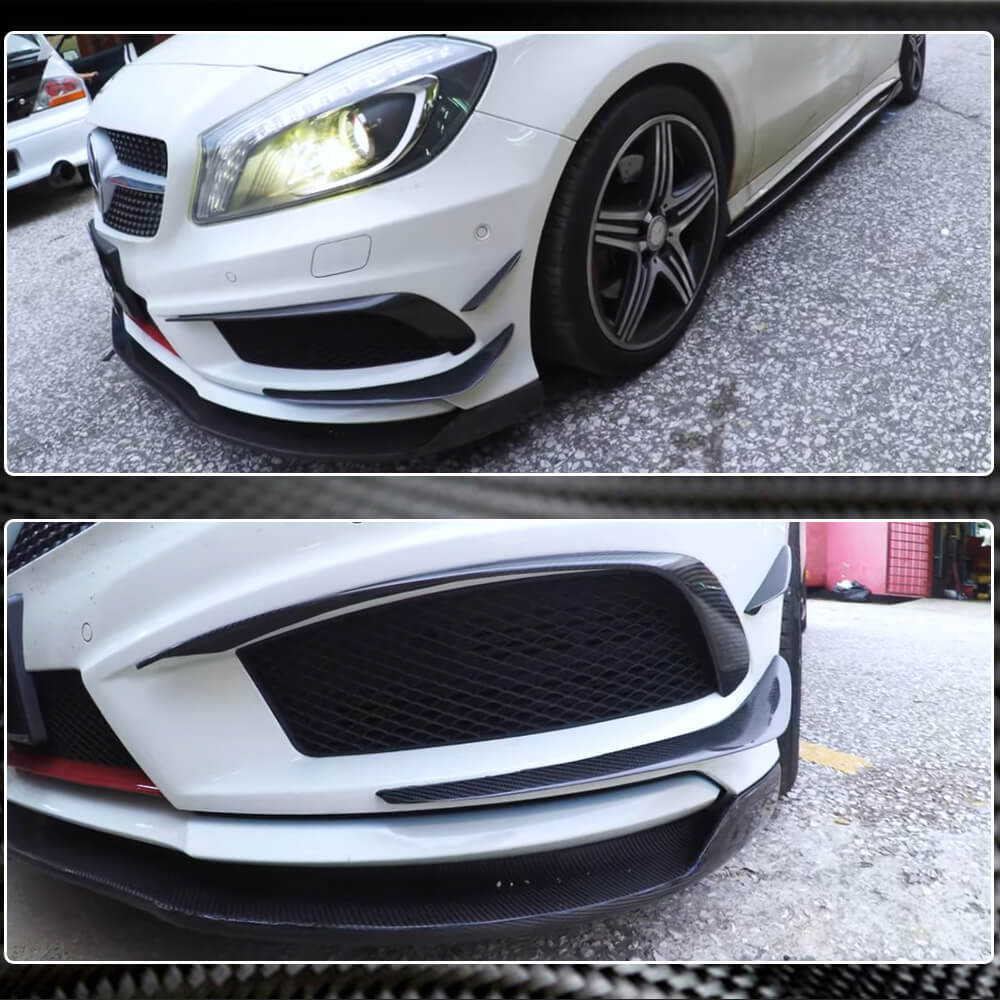 Mercedes Benz W176 A200 A250 Sport A45 AMG Pre-facelift 2013-2015 Front Bumper Vents Carbon Fiber-Ahacarbon