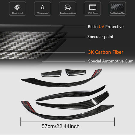 Mercedes Benz W176 A200 A250 Sport A45 AMG Pre-facelift 2013-2015 Front Bumper Vents Carbon Fiber-Ahacarbon