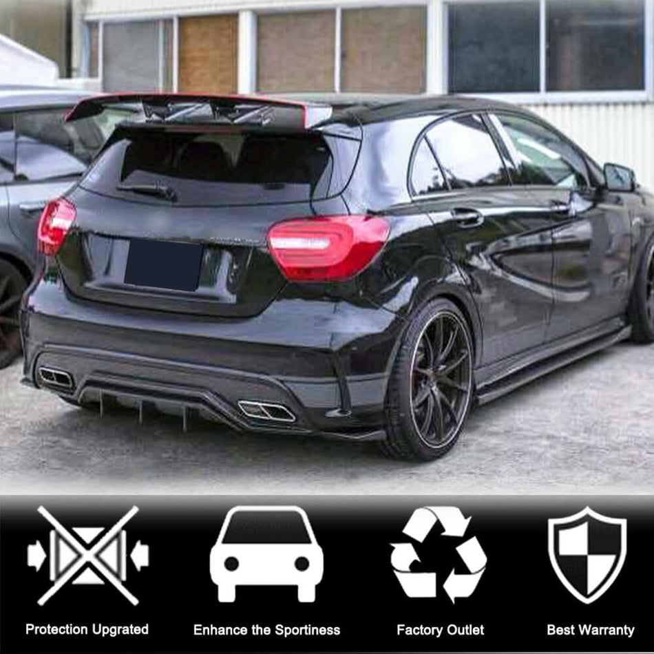 Mercedes Benz W176 Sport A45 AMG 2013-2018 Rear Bumper Diffuser Carbon Fiber-Ahacarbon
