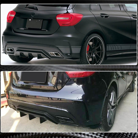 Mercedes Benz W176 Sport A45 Hatchback 2013-2018 Rear Bumper Splitters Carbon Fiber-Ahacarbon