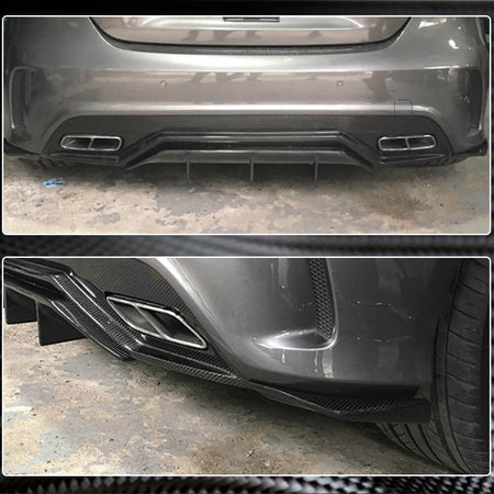 Mercedes Benz W176 Sport A45 Hatchback 2013-2018 Rear Bumper Splitters Carbon Fiber-Ahacarbon