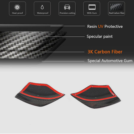 Mercedes Benz W176 Sport A45 Hatchback 2013-2018 Rear Bumper Splitters Carbon Fiber-Ahacarbon