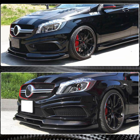 Mercedes Benz A Class W176 Sport A45 AMG Pre-facelift 2013-2015 Front Bumper Lip Carbon Fiber-Ahacarbon