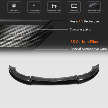 Mercedes Benz A Class W176 Sport A45 AMG Pre-facelift 2013-2015 Front Bumper Lip Carbon Fiber-Ahacarbon