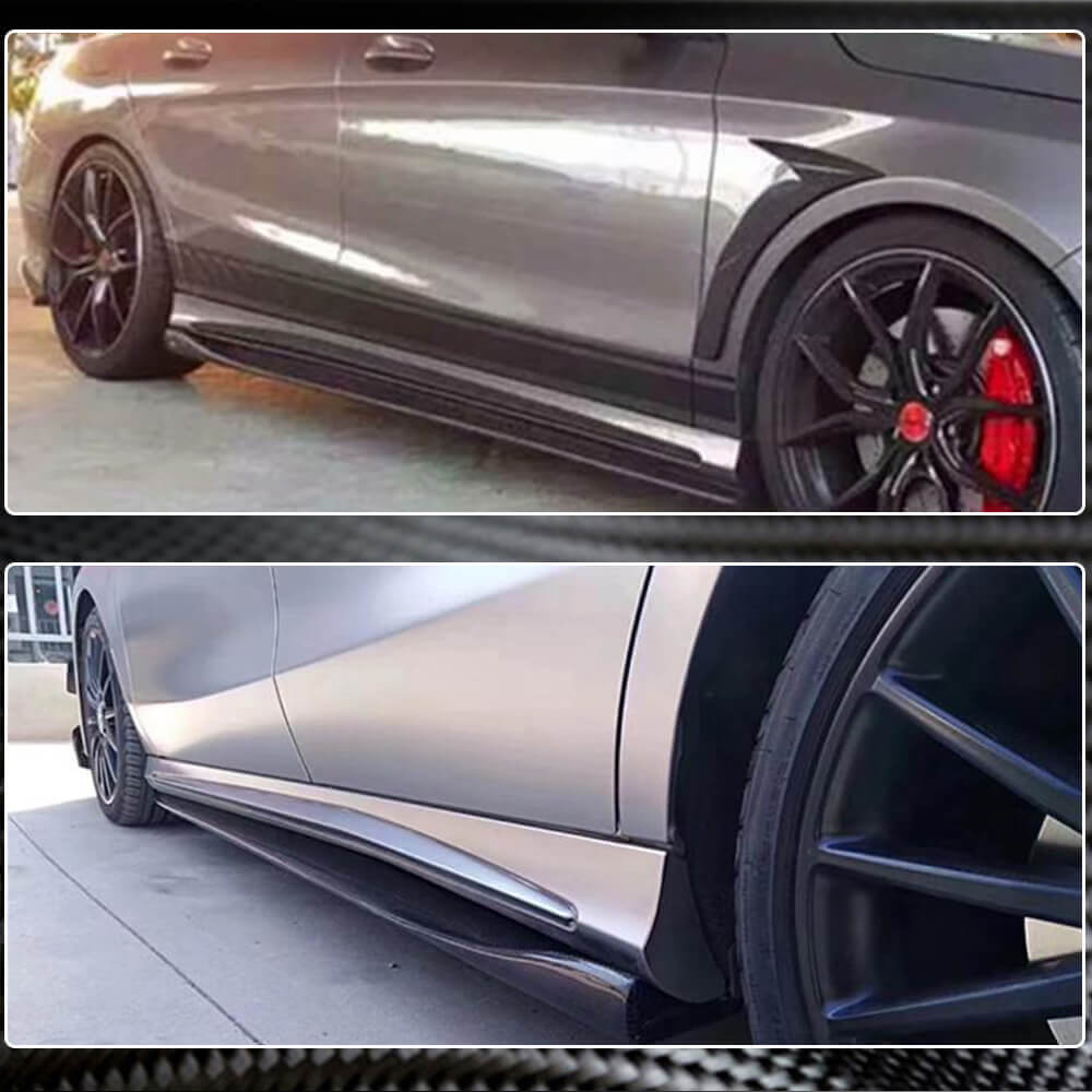 Mercedes Benz W176 (W117) C117 AMG Hatchback 2013-2018 Side Skirts Carbon Fiber-Ahacarbon