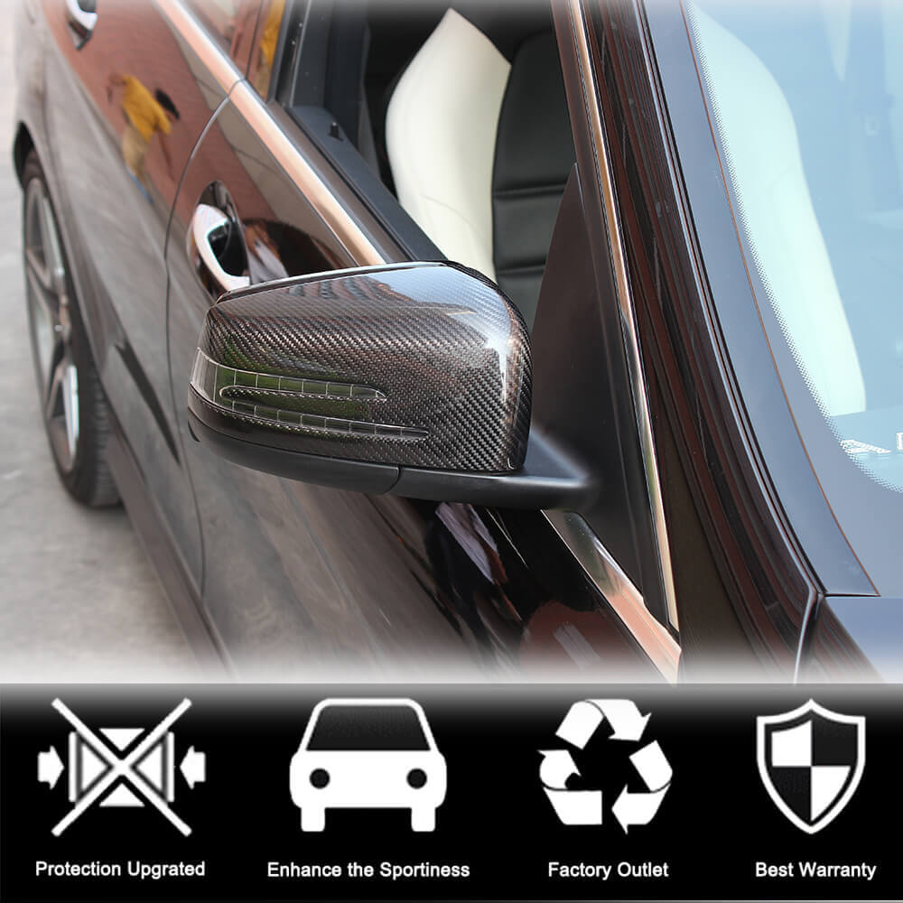 Mercedes Benz W176 W117 W246 W204 W212 W218 W221 Mirror Covers Carbon Fiber-Ahacarbon