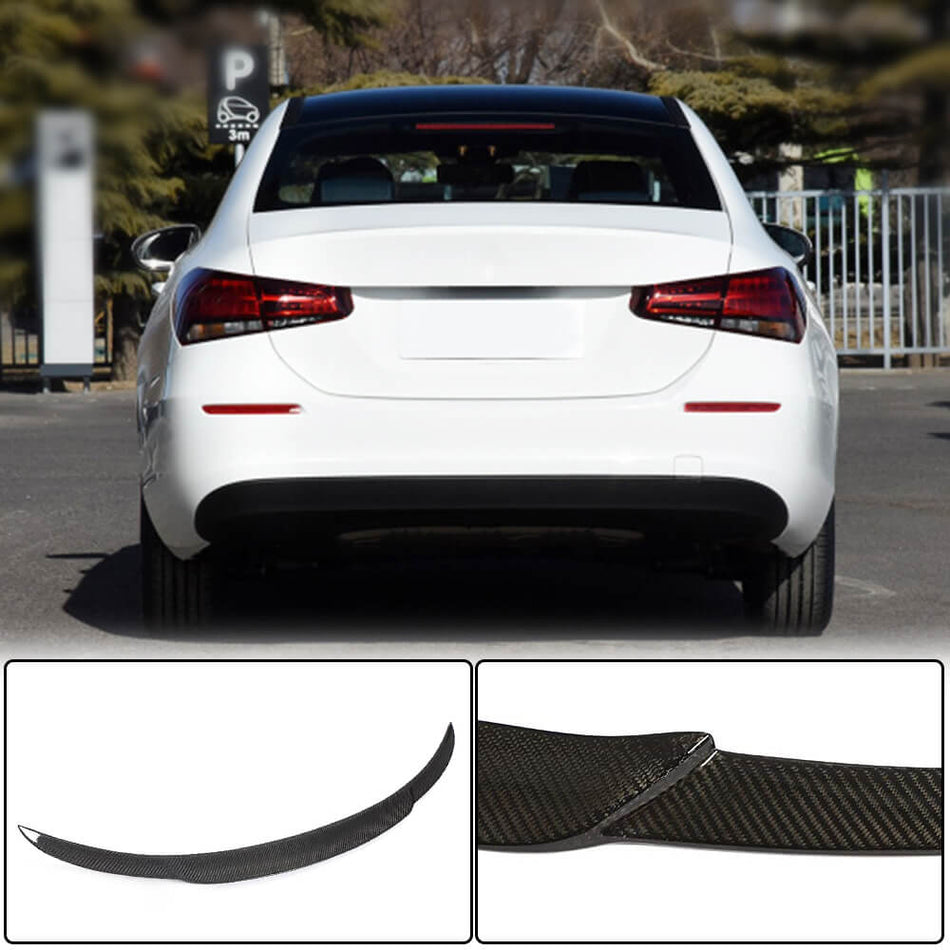 Mercedes Benz A Class (W177) V177 2019UP Rear Trunk Spoiler Carbon Fiber-Ahacarbon