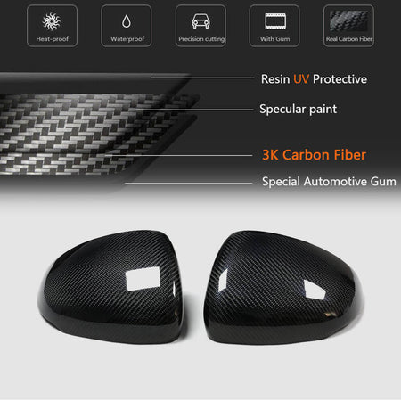 Mercedes Benz A Class W177 V177 2019-2022 Mirror Covers Pair Carbon Fiber-Ahacarbon
