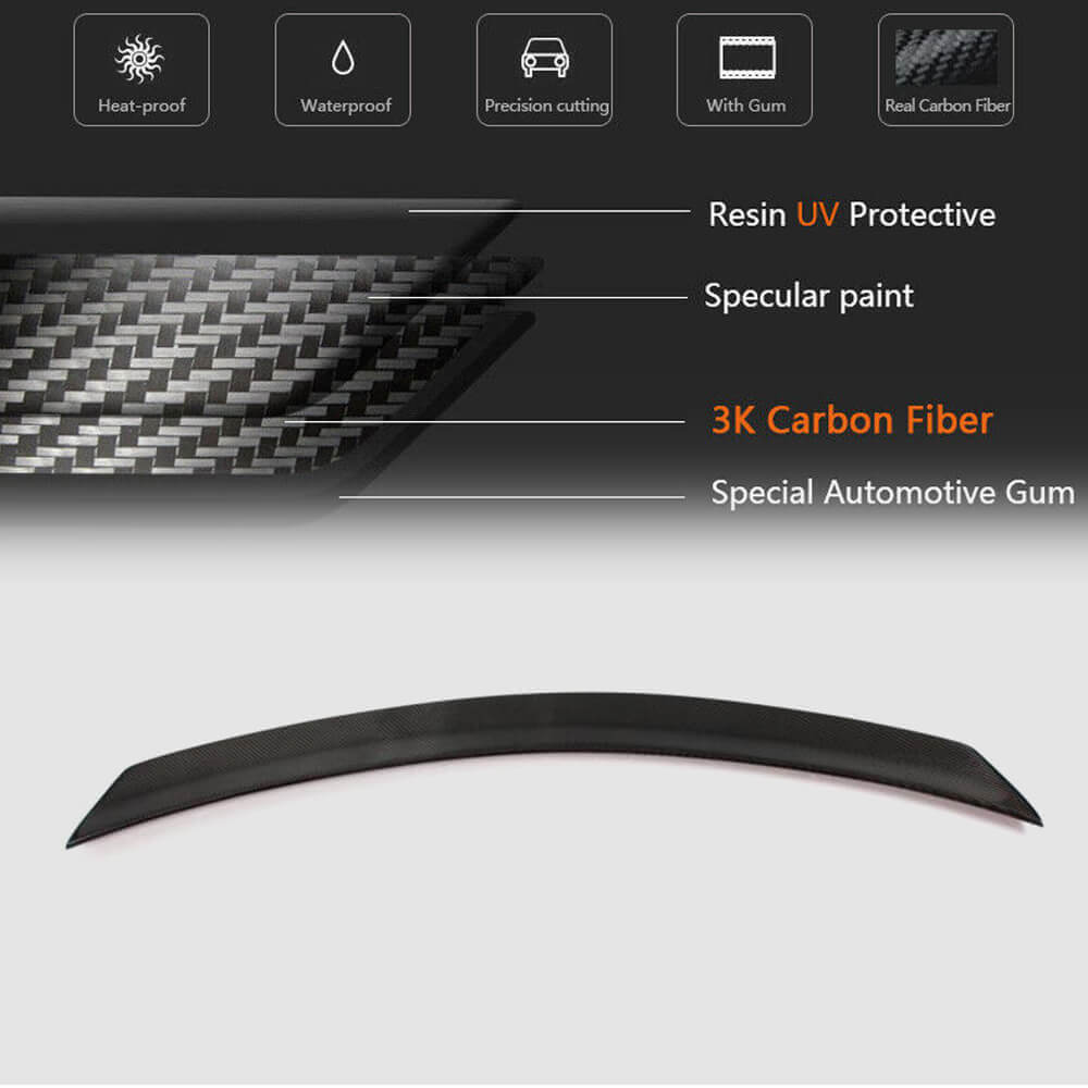Mercedes Benz C Class W204 C250 C300 C63 AMG Sedan 2007-2015 Rear Trunk Spoiler Carbon Fiber-Ahacarbon