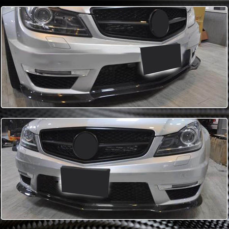 Mercedes Benz W204 C204 C63 AMG Facelift 2012-2014 Front Bumper Lip Carbon Fiber-Ahacarbon