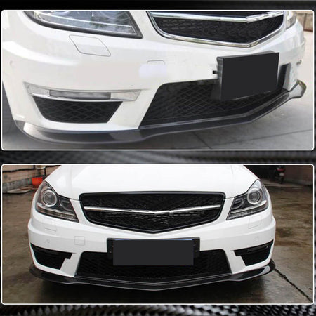 Mercedes Benz W204 C204 C63 AMG Facelift 2012-2014 Front Bumper Lip Carbon Fiber-Ahacarbon