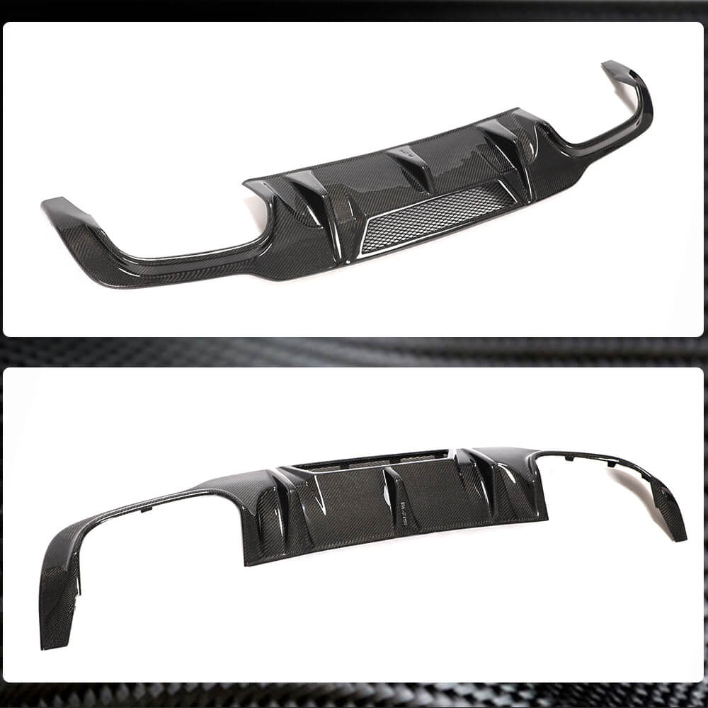Mercedes Benz W204 C204 C63 AMG Facelift 2012-2014 Rear Bumper Diffuser Carbon Fiber-Ahacarbon