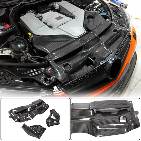 Mercedes Benz W204 C204 C63 AMG Facelift 2012-2014 Cold Air Intake Kit System Cover Dry Carbon Fiber-Ahacarbon