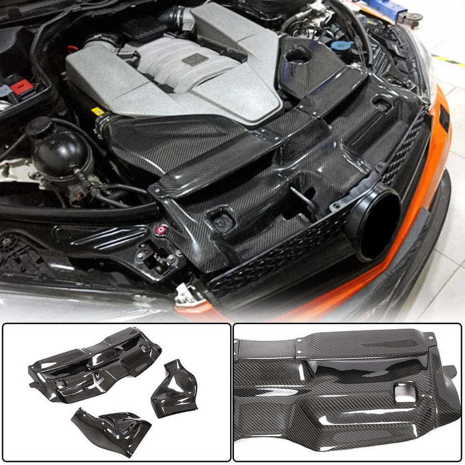 Mercedes Benz W204 C204 C63 AMG Facelift 2012-2014 Cold Air Intake Kit System Cover Dry Carbon Fiber-Ahacarbon