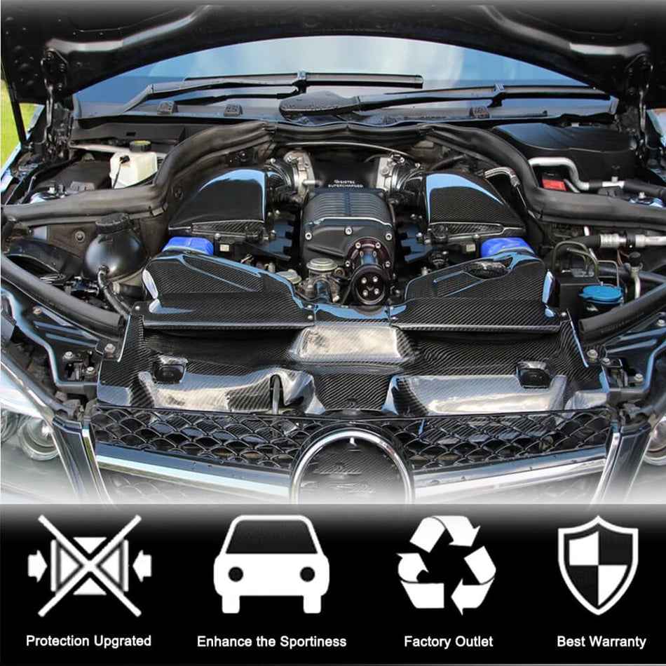 Mercedes Benz W204 C204 C63 AMG Facelift 2012-2014 Cold Air Intake Kit System Cover Dry Carbon Fiber-Ahacarbon