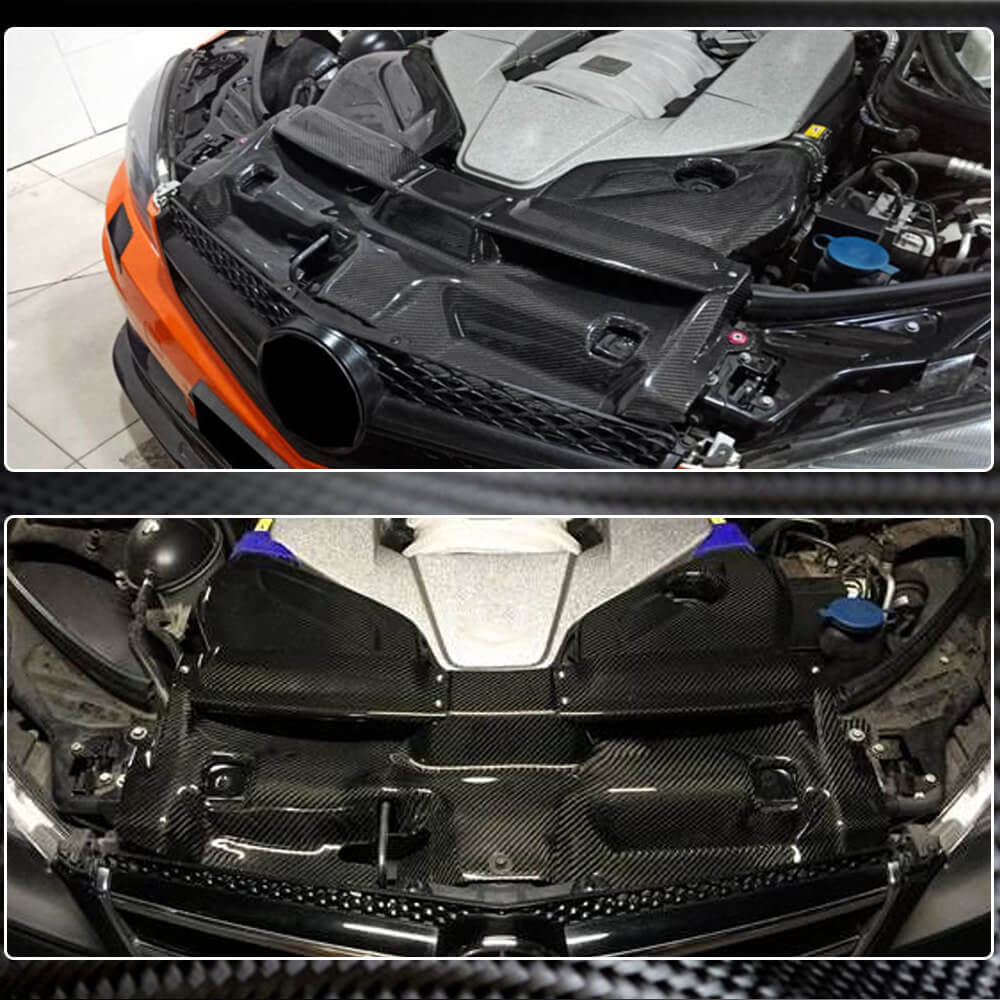 Mercedes Benz W204 C204 C63 AMG Facelift 2012-2014 Cold Air Intake Kit System Cover Dry Carbon Fiber-Ahacarbon