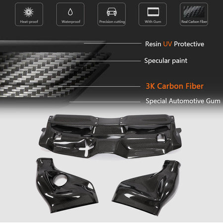 Mercedes Benz W204 C204 C63 AMG Facelift 2012-2014 Cold Air Intake Kit System Cover Dry Carbon Fiber-Ahacarbon