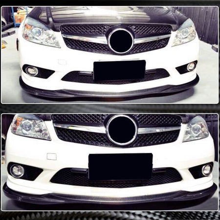 Mercedes Benz W204 C300 Sport Pre-facelift 2008-2011 Front Bumper Lip Carbon Fiber-Ahacarbon