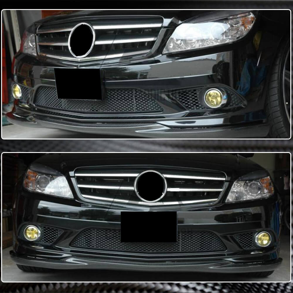 Mercedes Benz W204 C300 Sport Pre-facelift 2008-2011 Front Bumper Lip Carbon Fiber-Ahacarbon