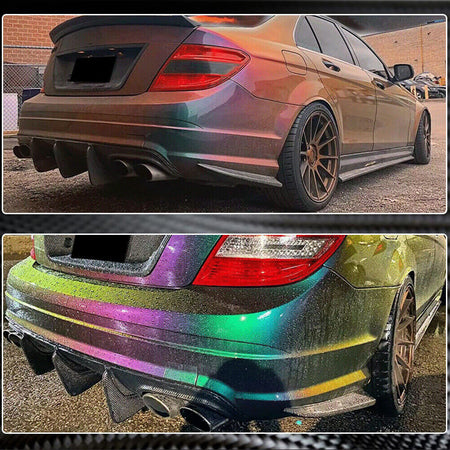 Mercedes Benz C Class W204 C63 AMG Pre-facelift 2008-2011 Rear Bumper Diffuser Carbon Fiber-Ahacarbon