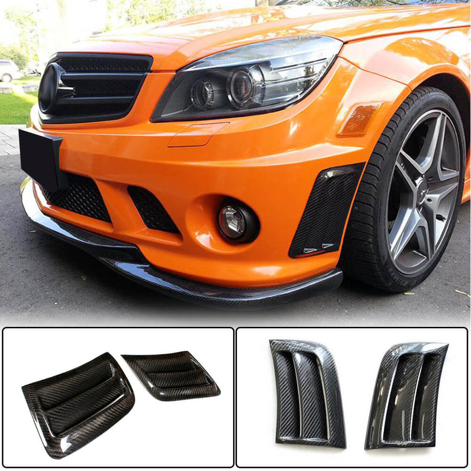Mercedes Benz W204 C63 AMG Pre-facelift 2008-2011 Front Bumper Vents Carbon Fiber-Ahacarbon