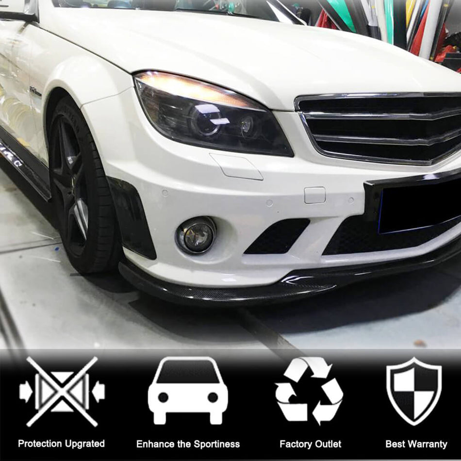 Mercedes Benz W204 C63 AMG Pre-facelift 2008-2011 Front Bumper Vents Carbon Fiber-Ahacarbon