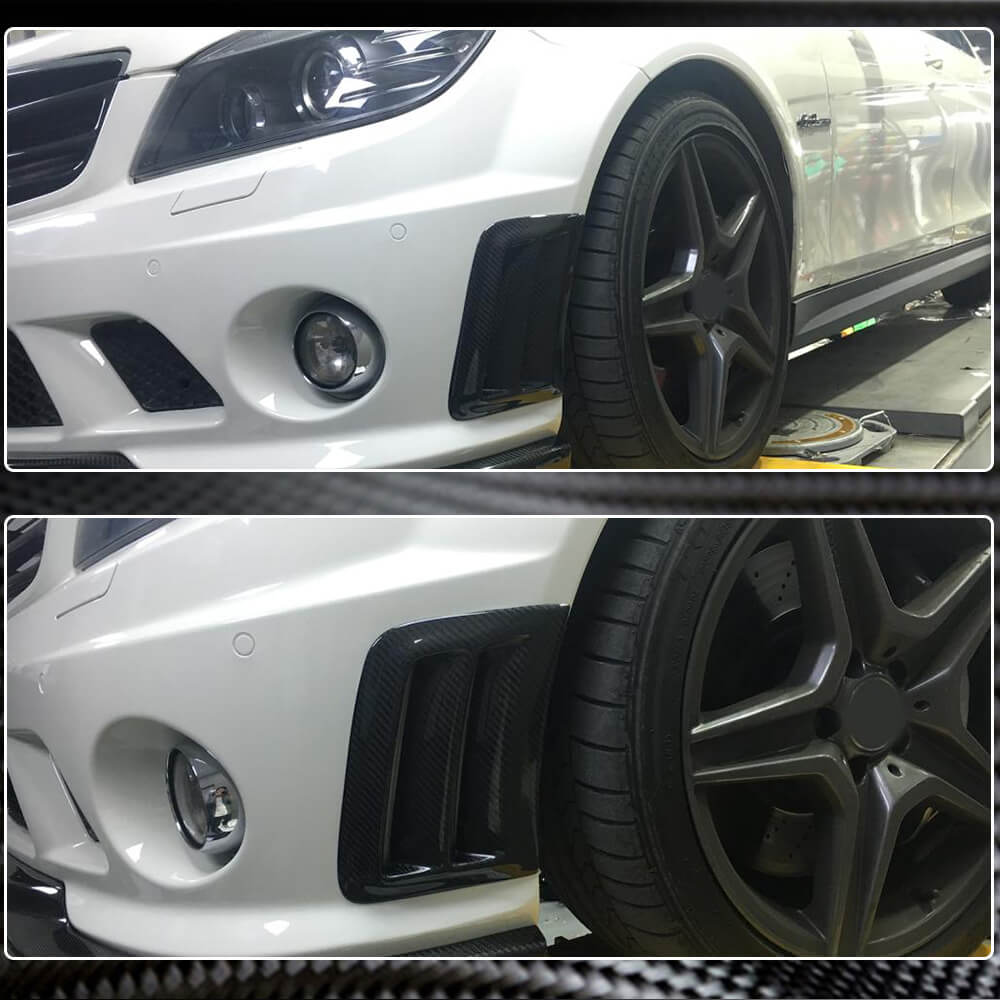 Mercedes Benz W204 C63 AMG Pre-facelift 2008-2011 Front Bumper Vents Carbon Fiber-Ahacarbon