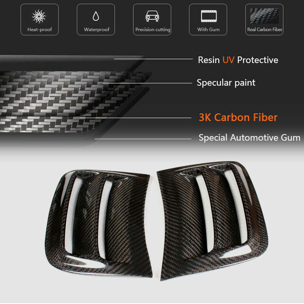 Mercedes Benz W204 C63 AMG Pre-facelift 2008-2011 Front Bumper Vents Carbon Fiber-Ahacarbon