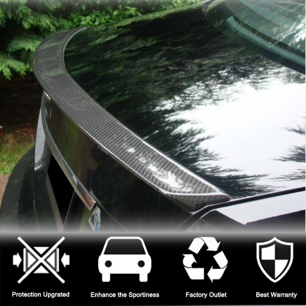Mercedes Benz C Class W204 2007-2014 Rear Trunk Spoiler Carbon Fiber-Ahacarbon
