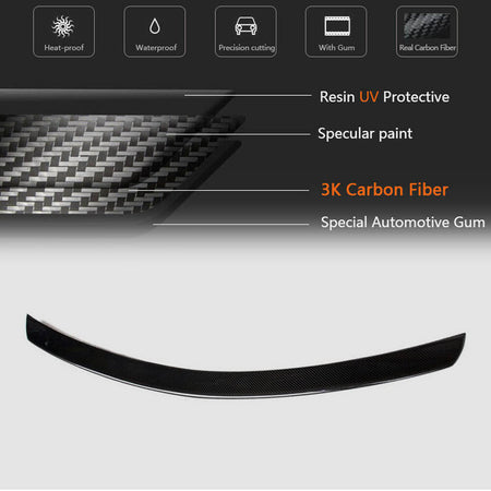 Mercedes Benz C Class W204 2007-2014 Rear Trunk Spoiler Carbon Fiber-Ahacarbon