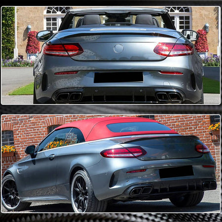 Mercedes Benz (W205) A205 Convertible 2015-2021 Rear Trunk Spoiler Carbon Fiber/FRP-Ahacarbon