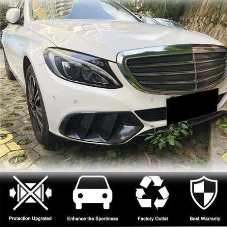 Mercedes Benz W205 Base Pre-facelift 2015-2019 Fog Light Covers Carbon Fiber/FRP-Ahacarbon