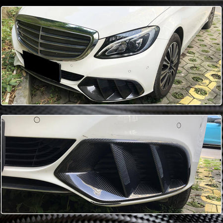 Mercedes Benz W205 Base Pre-facelift 2015-2019 Fog Light Covers Carbon Fiber/FRP-Ahacarbon