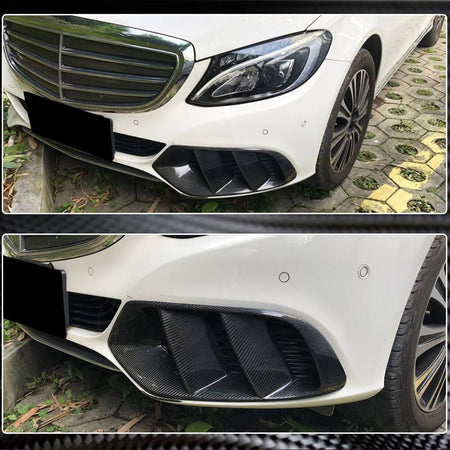 Mercedes Benz W205 Base Pre-facelift 2015-2019 Fog Light Covers Carbon Fiber/FRP-Ahacarbon