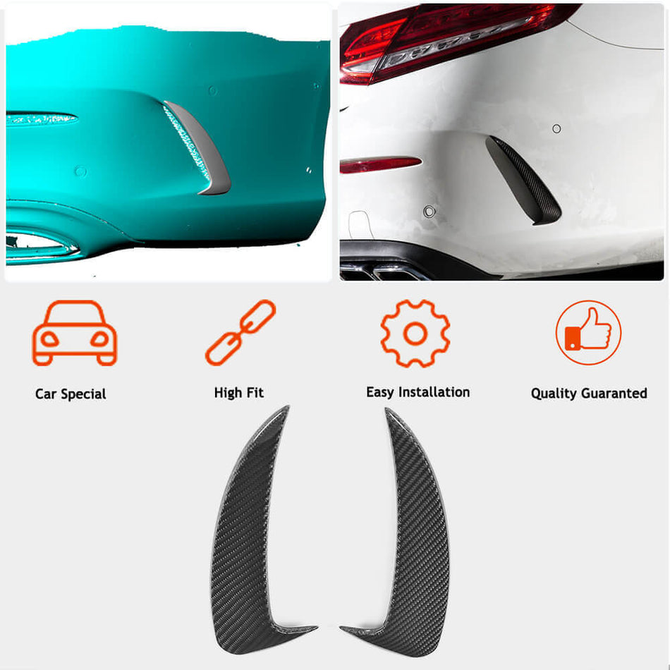 Mercedes Benz (W205) C205 A205 C43 AMG Pre-facelift 2015-2019 Rear Bumper Vents Carbon Fiber-Ahacarbon
