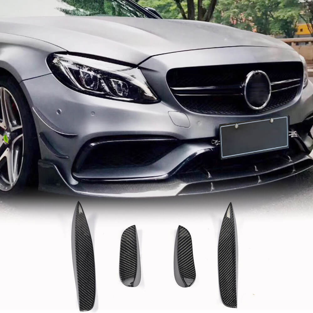 Mercedes Benz W205 C205 A205 C63 AMG 2015-2019 Front Bumper Vents Carbon Fiber-Ahacarbon