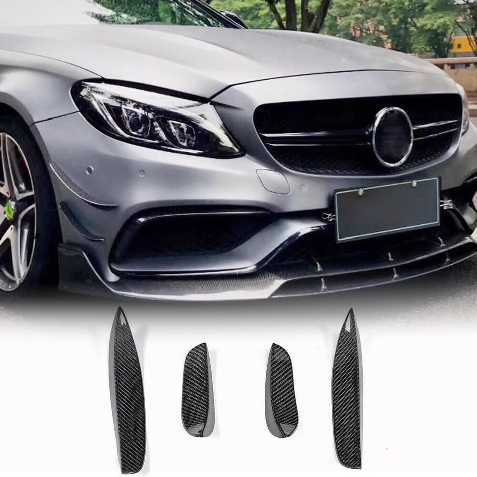 Mercedes Benz W205 C205 A205 C63 AMG 2015-2019 Front Bumper Vents Carbon Fiber-Ahacarbon