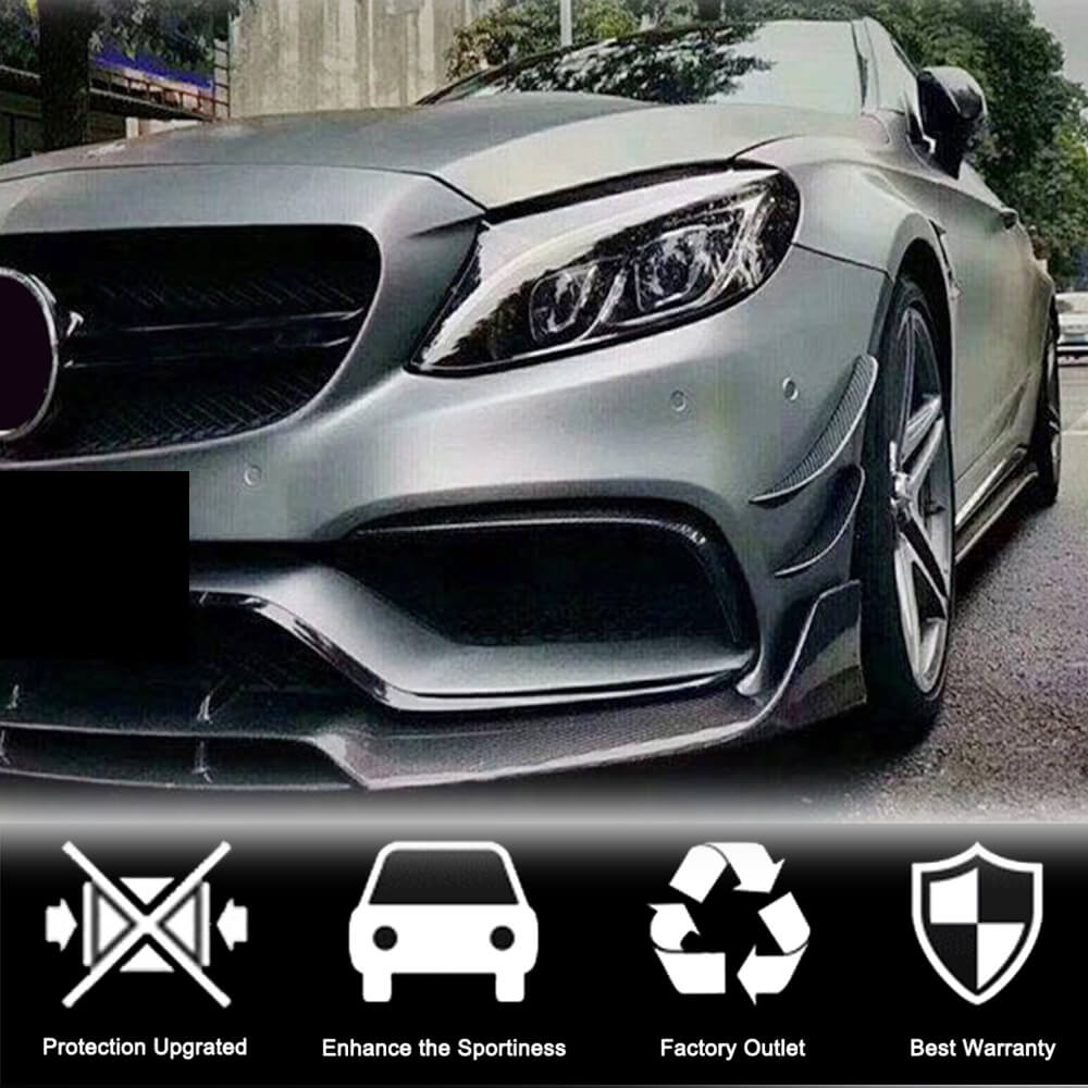 Mercedes Benz W205 C205 A205 C63 AMG 2015-2019 Front Bumper Vents Carbon Fiber-Ahacarbon