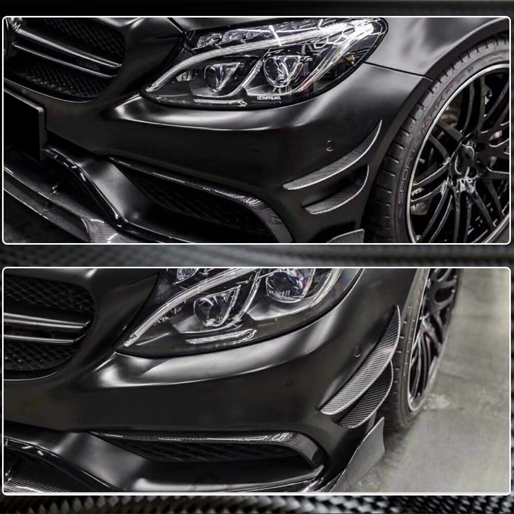 Mercedes Benz W205 C205 A205 C63 AMG 2015-2019 Front Bumper Vents Carbon Fiber-Ahacarbon