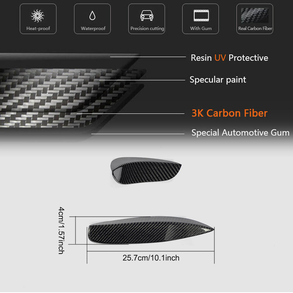 Mercedes Benz W205 C205 A205 C63 AMG 2015-2019 Front Bumper Vents Carbon Fiber-Ahacarbon
