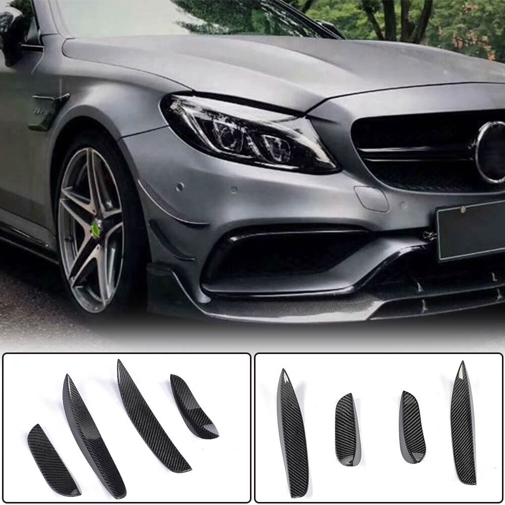 Mercedes Benz W205 C205 A205 C63 AMG 2015-2019 Front Bumper Vents Carbon Fiber-Ahacarbon