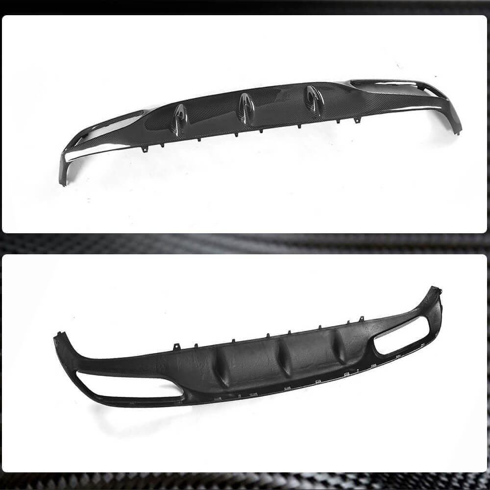 For Mercedes Benz (W205) C205 A205 C63 AMG Pre-facelift Carbon Fiber Rear Bumper Diffuser Lip-Ahacarbon
