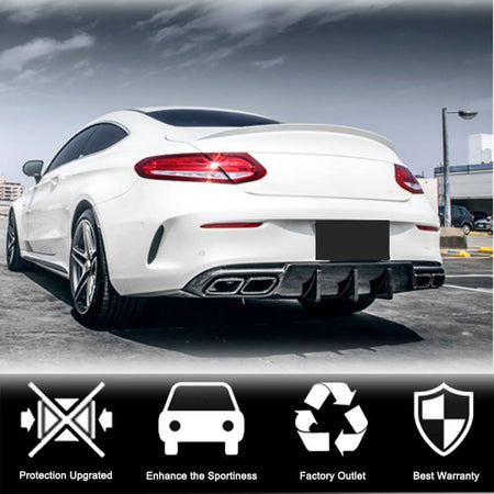 Mercedes Benz (W205) C205 A205 C63 (S) AMG Pre-facelift 2015-2019 Rear Bumper Diffuser Carbon Fiber-Ahacarbon