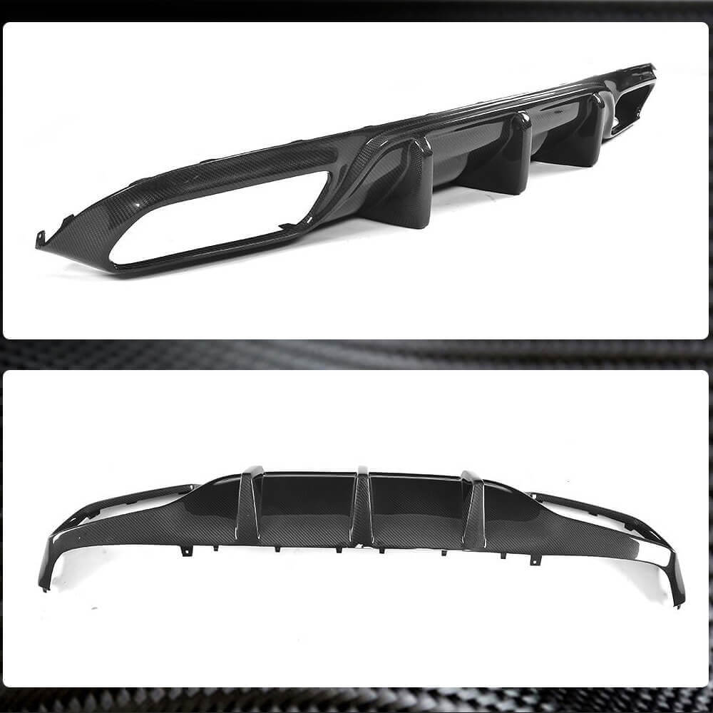 Mercedes Benz (W205) C205 A205 C63 (S) AMG Pre-facelift 2015-2019 Rear Bumper Diffuser Carbon Fiber-Ahacarbon