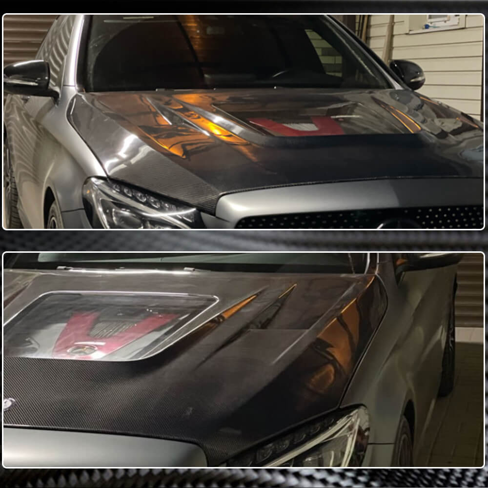 Mercedes Benz W205 C205 A205 Pre-facelift 2015-2019 Engine Bonnet Hood Cover Carbon Fiber-Ahacarbon