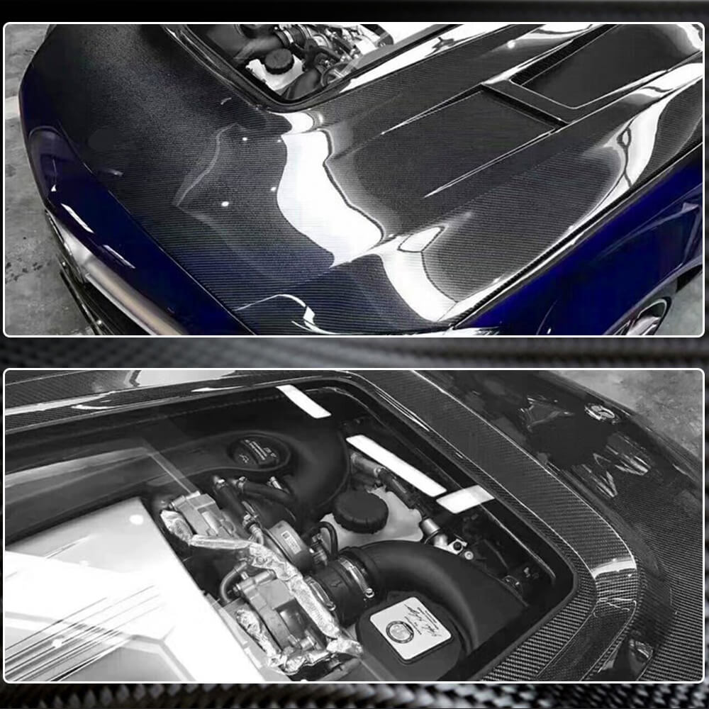 Mercedes Benz W205 C205 A205 Pre-facelift 2015-2019 Engine Bonnet Hood Cover Carbon Fiber-Ahacarbon
